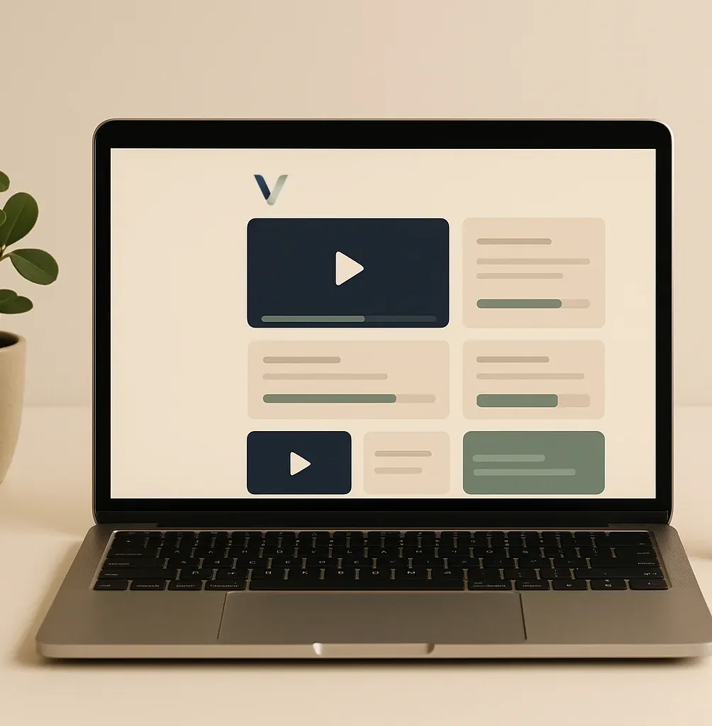 El campus virtual de Vértice en un portátil