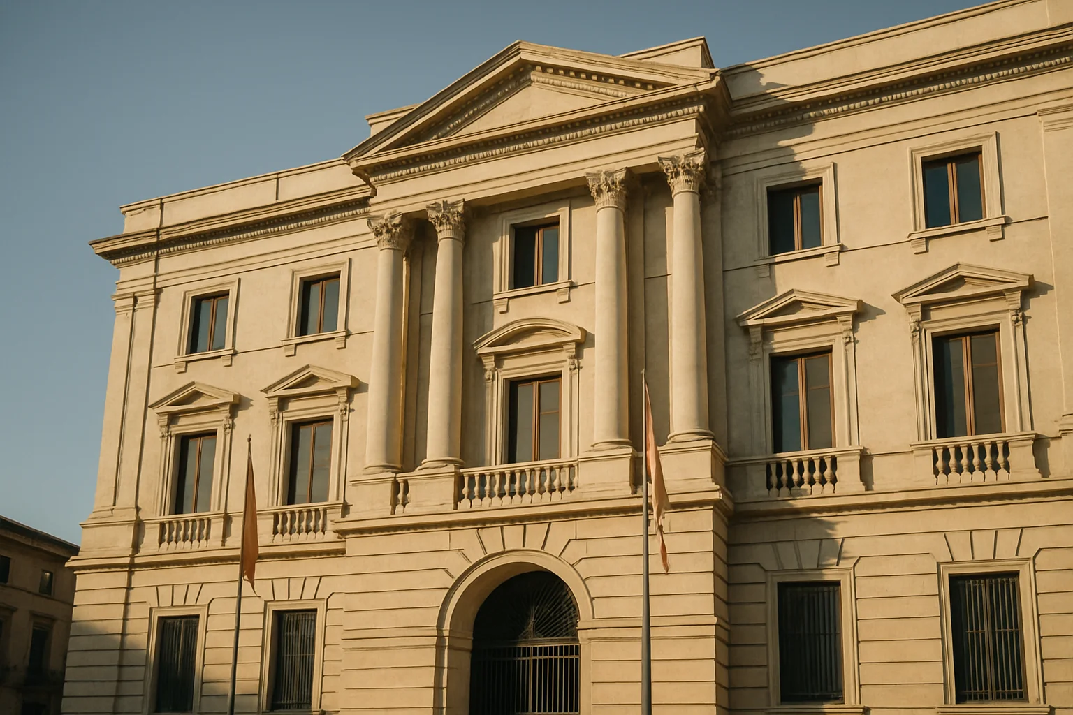 Fachada de un edificio de la administración pública